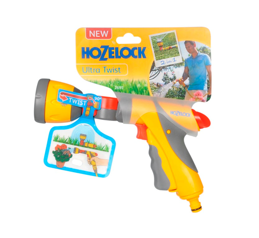 Hozelock-Ultra Twist Spray Gun And Sprinkler