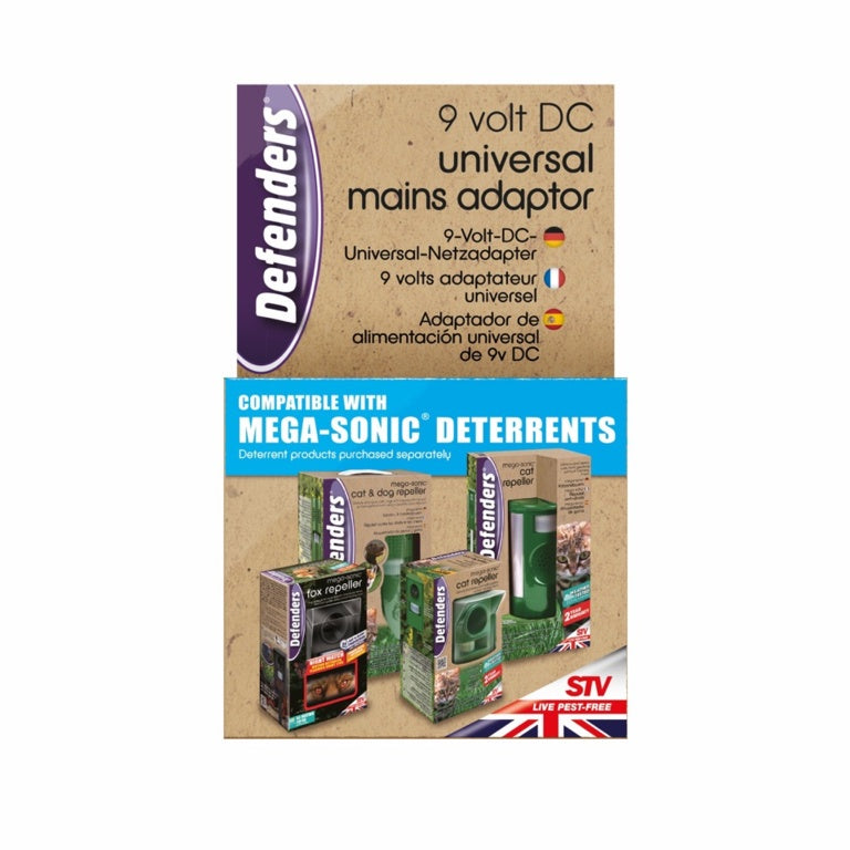 Defenders-Universal 9v Mains Adapter + 5M Extension