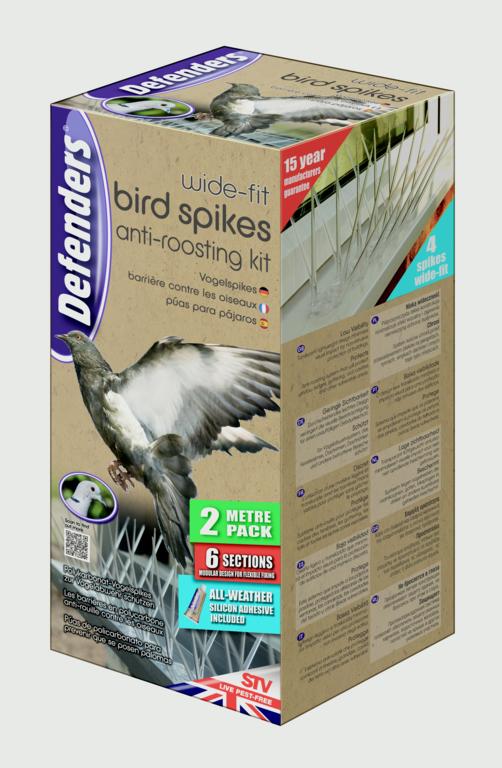 Defenders-Wide Fit Bird Spikes 2 Metre Pack